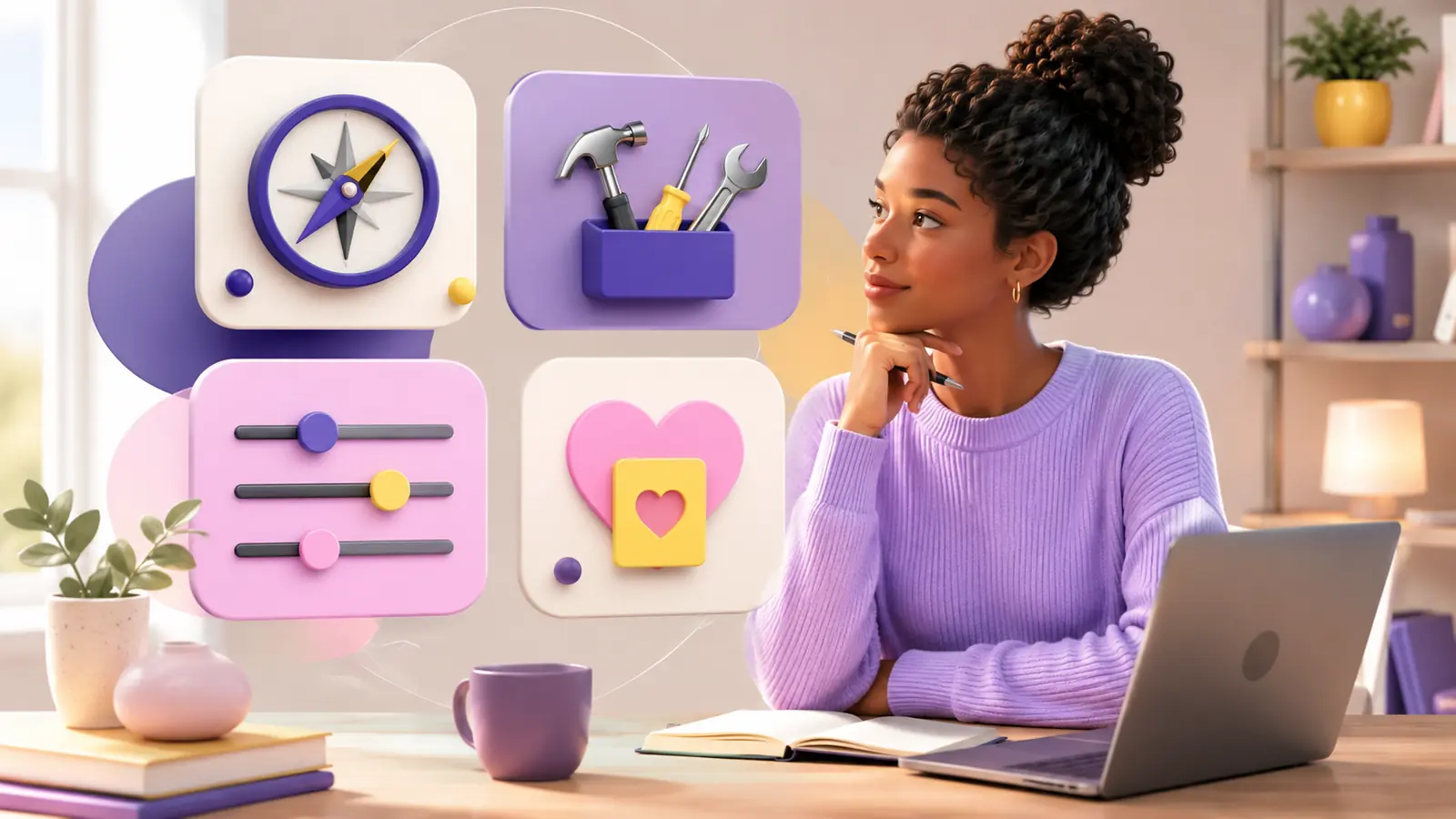 Four parts of a career assessment: interests, abilities, work style and values