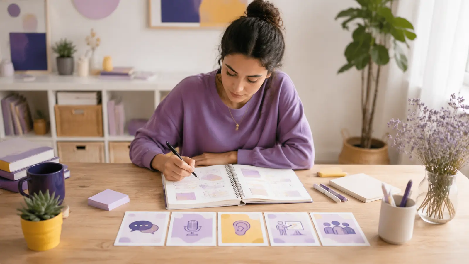 Young adult using a communication strengths profile to compare career choices