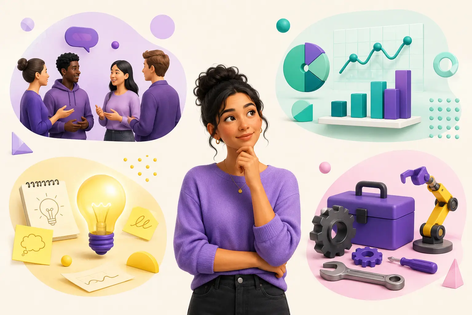 People data ideas or things career interests illustrated as four work preference zones