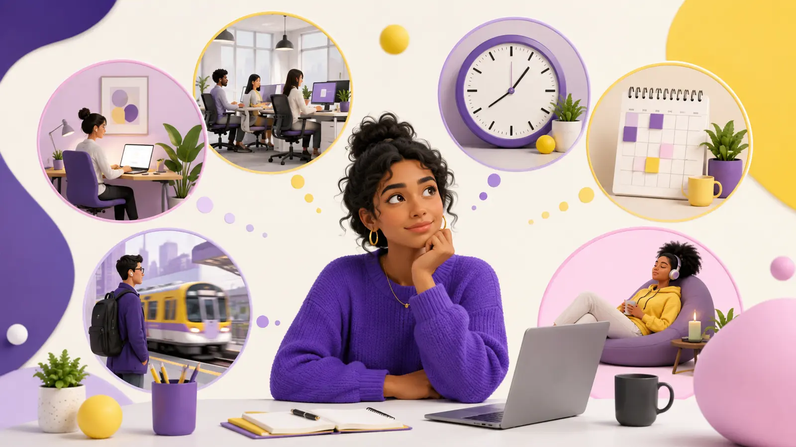 Young adult evaluating work-life balance when choosing a career